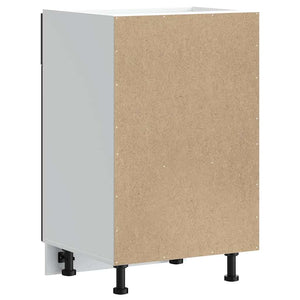 Basskåp för kök Porto svart konstruerat trä