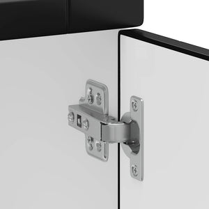 Basskåp för kök Porto svart konstruerat trä