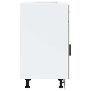 Basskåp för kök Porto grå sonoma konstruerat trä