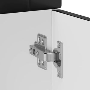 Basskåp för kök Porto svart konstruerat trä