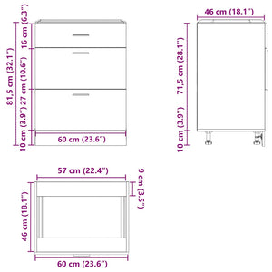 Bänkskåp “Lyon” vitt konstruerat trä