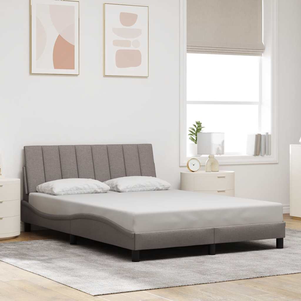 Sängram utan madrass Hanko taupe 140x200 cm tyg