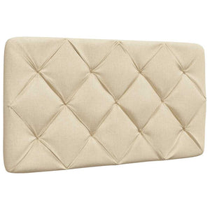 Bed Frame without Mattress Cream 90x200 cm Fabric