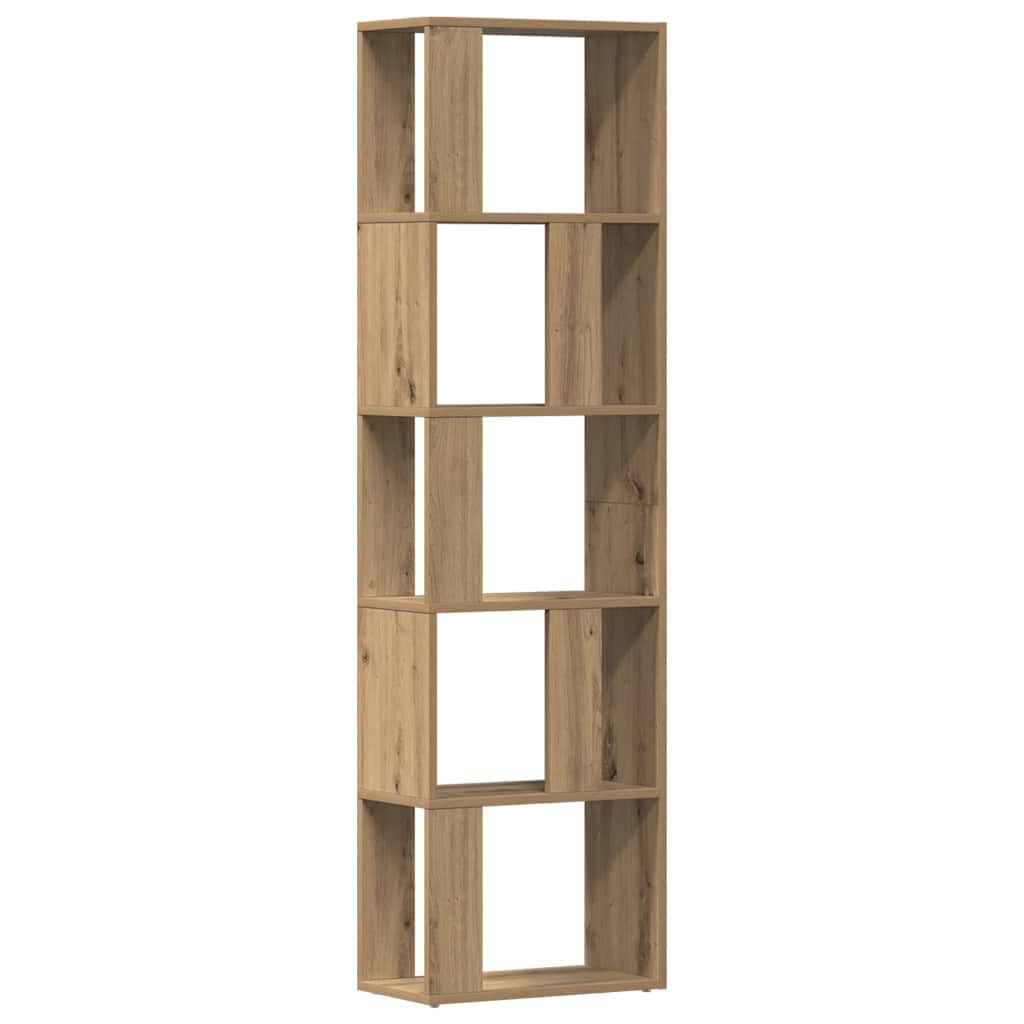 Bokhylla artisan ek 45x24x159 cm konstruerat trä