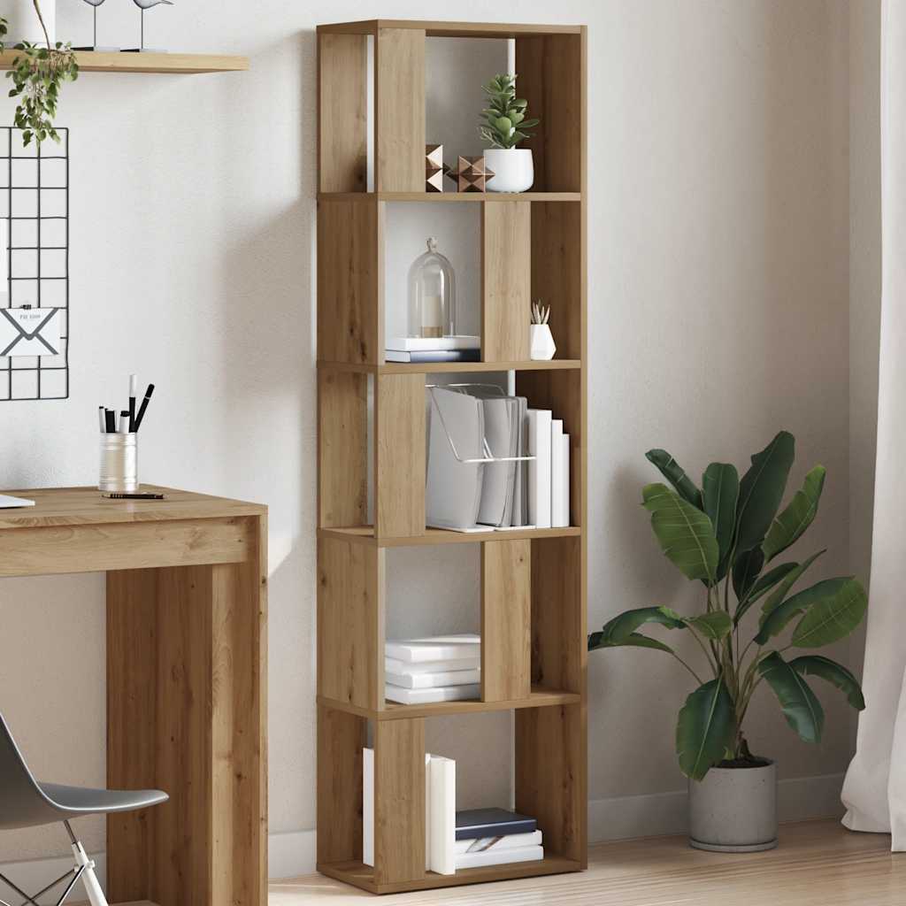 Bokhylla artisan ek 45x24x159 cm konstruerat trä