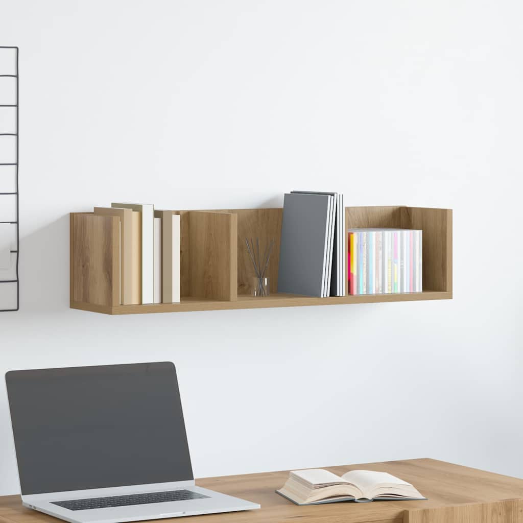 CD-hylla artisan ek 75x18x18 cm konstruerat trä