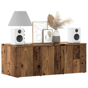 TV-bänk åldrat trä 80x34x30 cm konstruerat trä