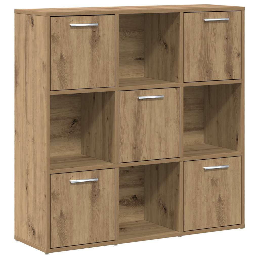 Bokhylla artisan ek 90x28x90 cm konstruerat trä