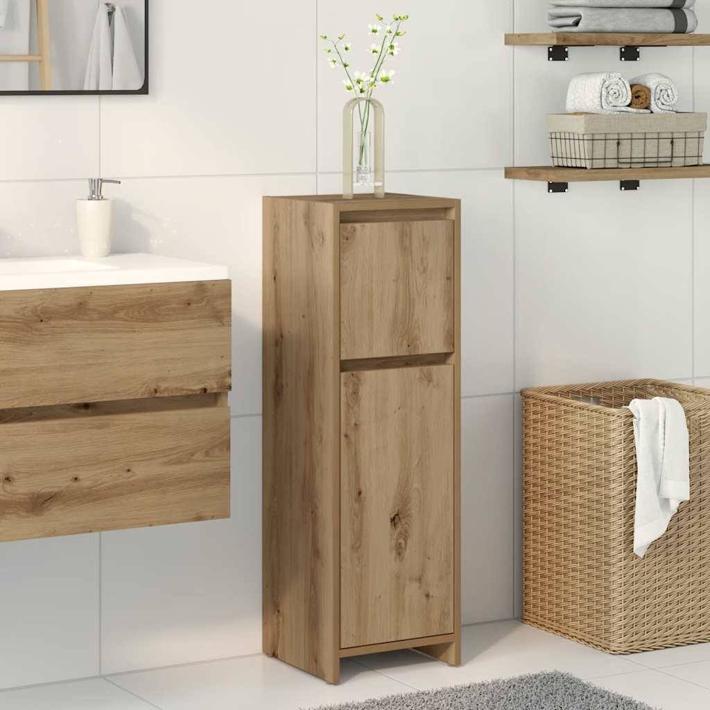 Badrumsskåp artisan ek 30x30x95 cm konstruerat trä