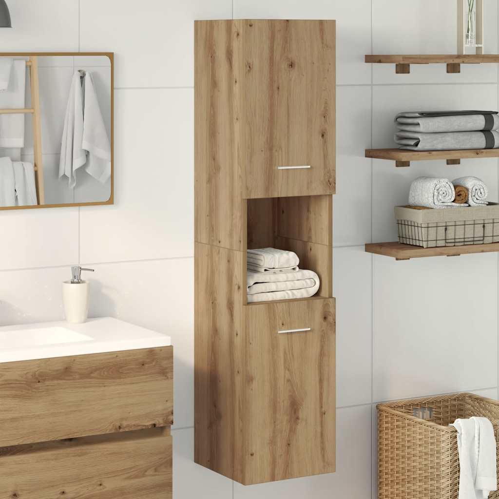 Badrumsskåp ek 30x30x130 cm konstruerat trä