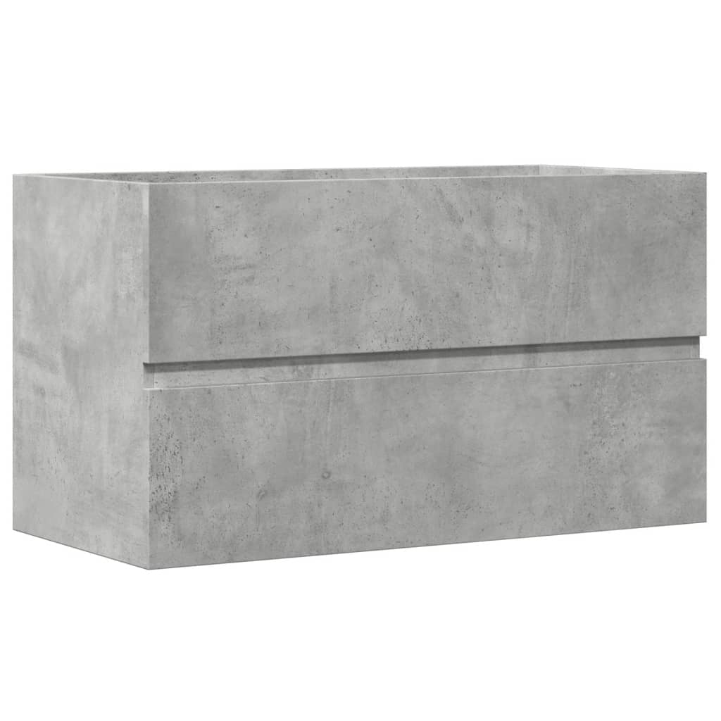 Badrumsskåp betonggrå 80x38,5x45 cm konstruerat trä