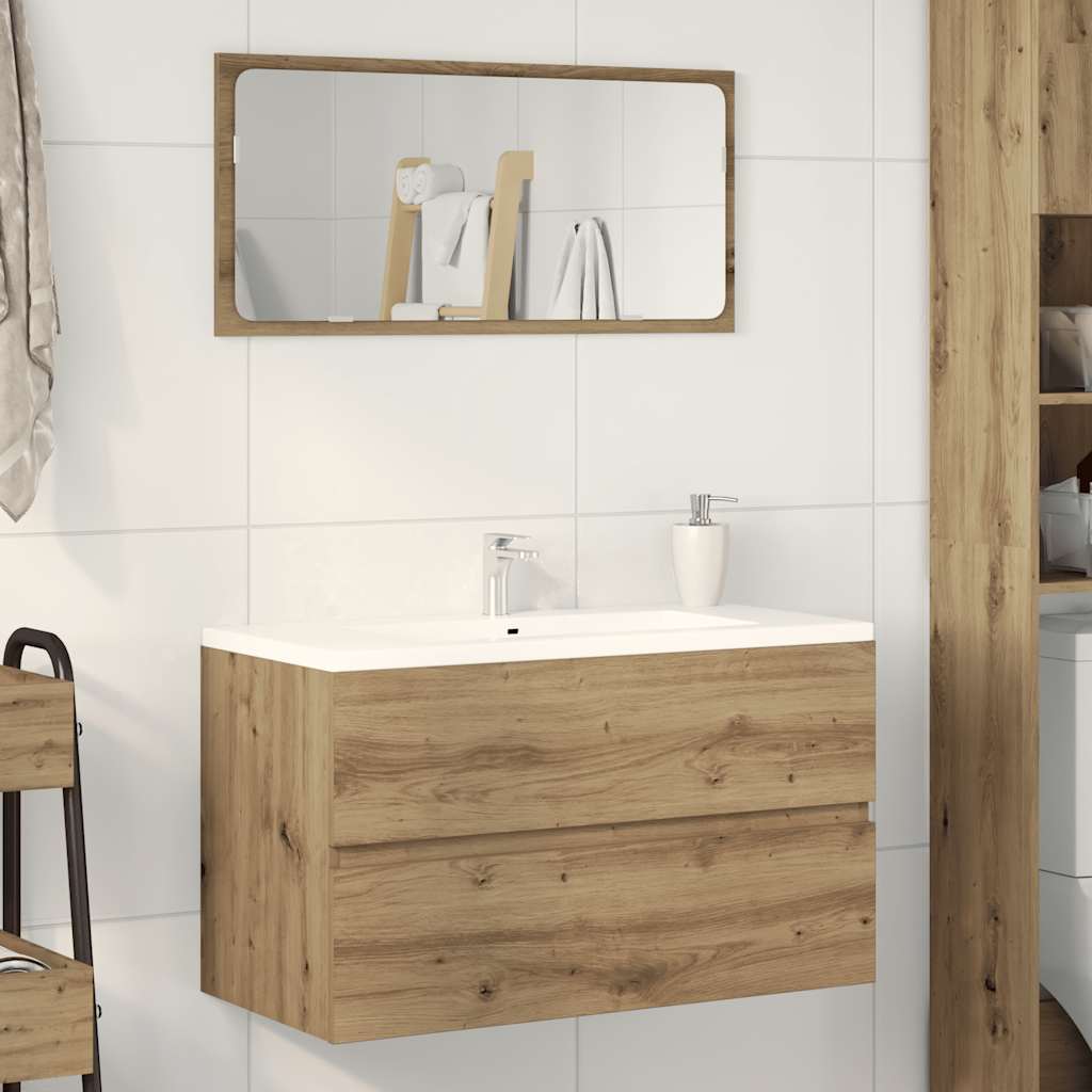 Badrumsskåp ek 80x38,5x45 cm konstruerat trä