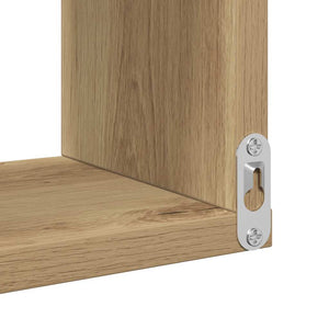 Vägghyllor hörn 2 st artisan ek 40x40x49,5 cm konstruerat trä