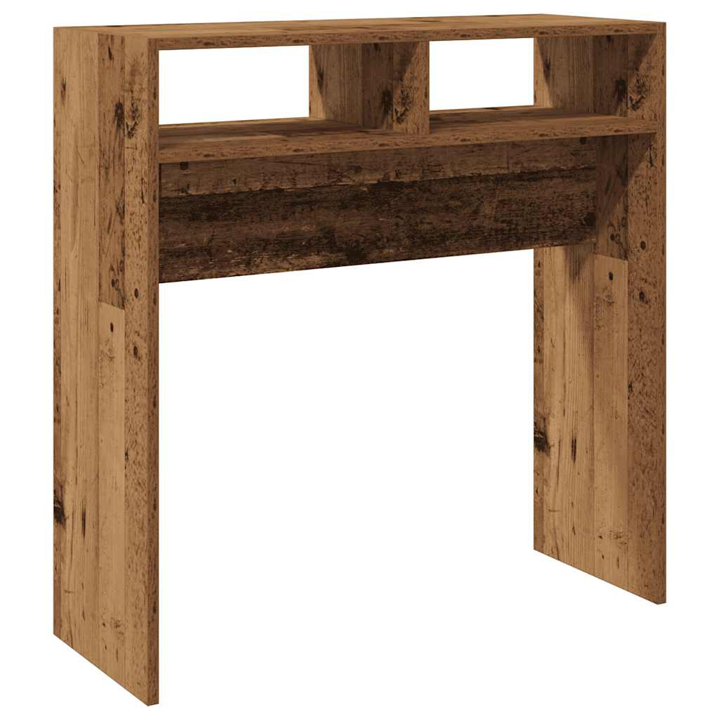 Konsolbord åldrat trä 78x30x80 cm konstruerat trä