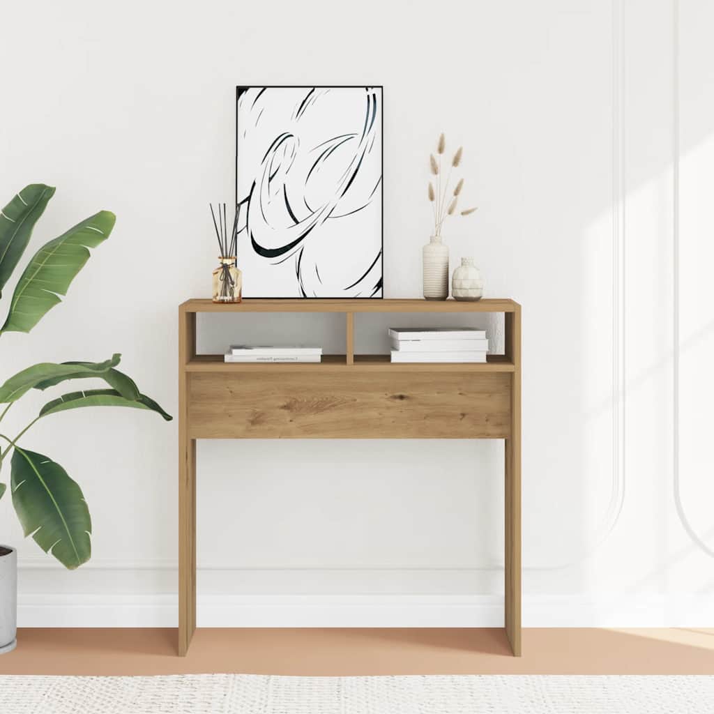 Konsolbord artisan ek 78x30x80 cm konstruerat trä