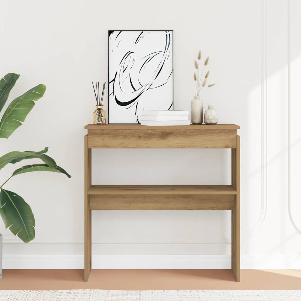 Konsolbord artisan ek 80x30x80 cm konstruerat trä