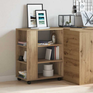 Skåp med hjul artisan ek 60x35x75 cm konstruerat trä