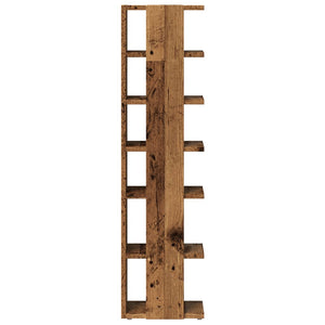 Skoskåp 2 st åldrat trä 28x27x102 cm konstruerat trä