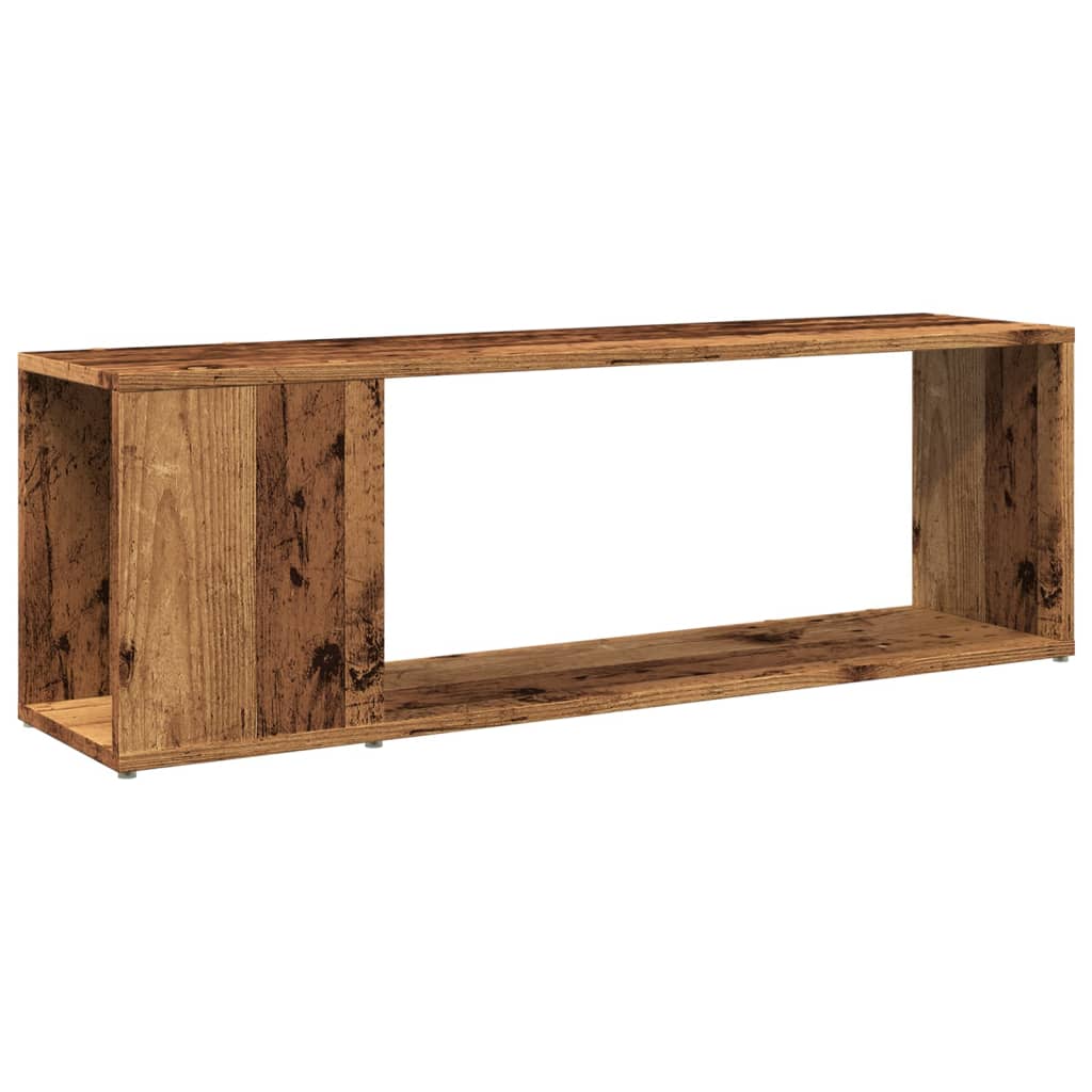 Tv-bänk åldrat trä 100x24x32 cm konstruerat trä