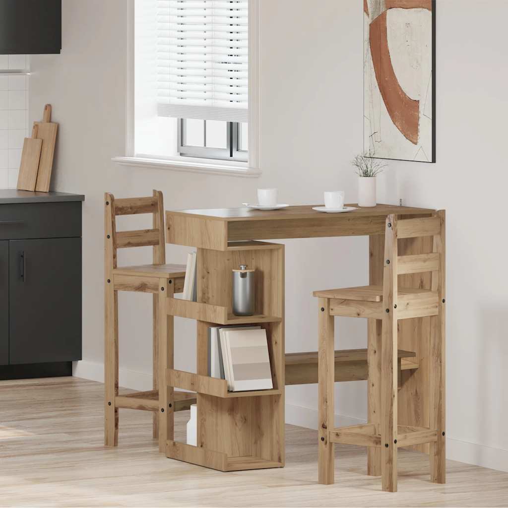 Barbord med hyllor artisan ek 100x48x101,5 cm