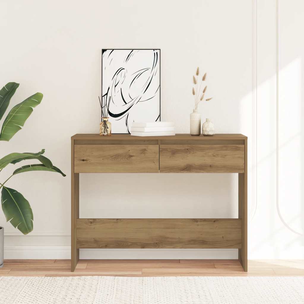Avlastningsbord artisan ek 100x35x76,5 cm konstruerat trä