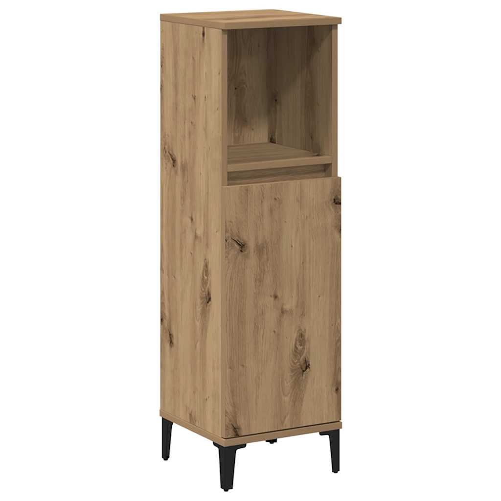 Badrumsskåp ek 30x30x100 cm konstruerat trä
