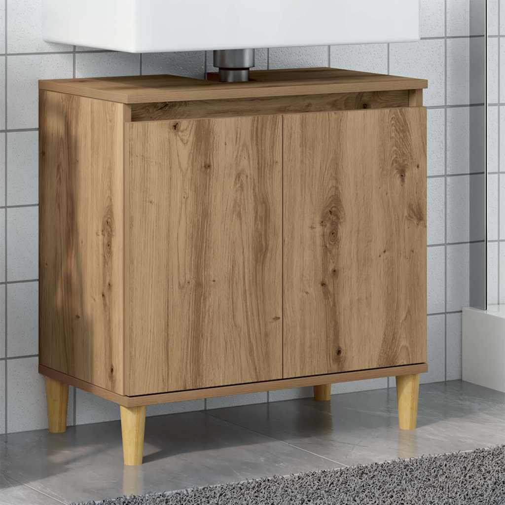 Tvättställsskåp artisan ek 58x33x60 cm konstruerat trä