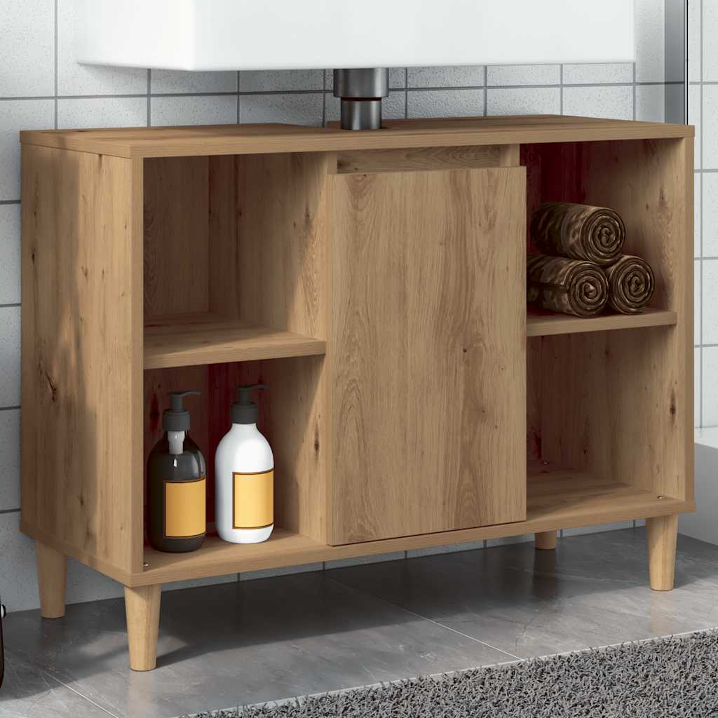 Badrumsskåp ek 80x33x60 cm konstruerat trä
