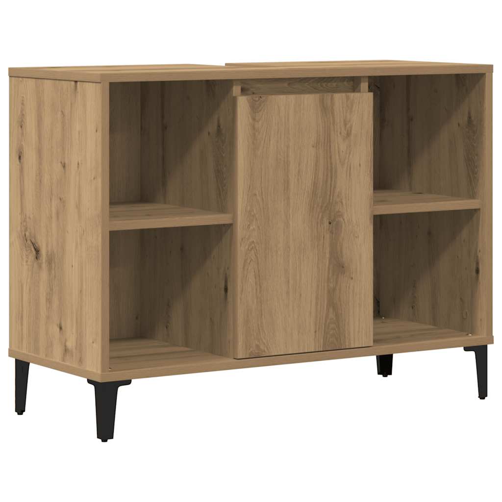Tvättställsskåp artisan ek 80x33x60 cm konstruerat trä