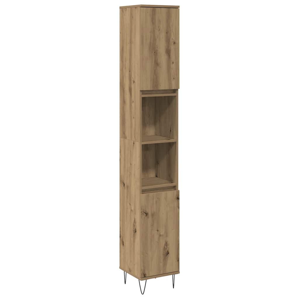 Badrumsskåp ek 30x30x190 cm konstruerat trä