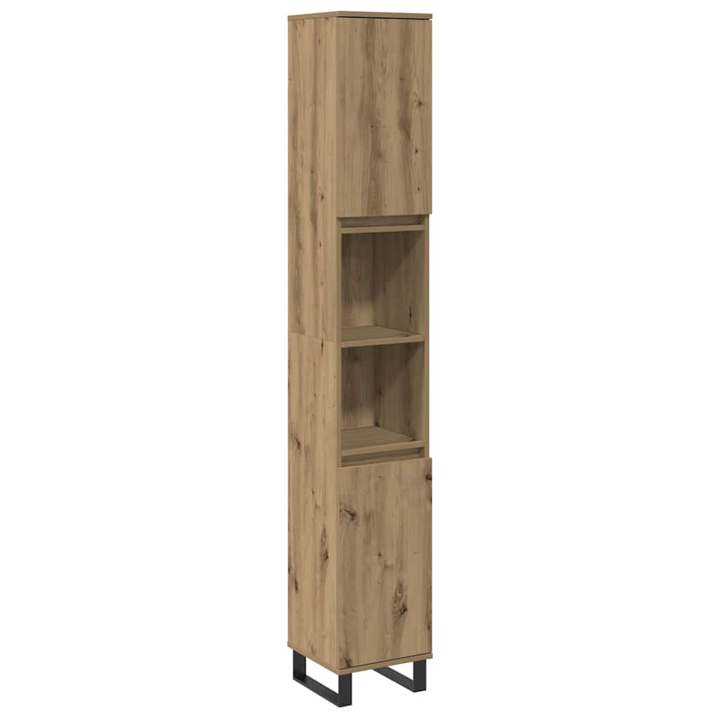 Badrumsskåp ek 30x30x190 cm konstruerat trä