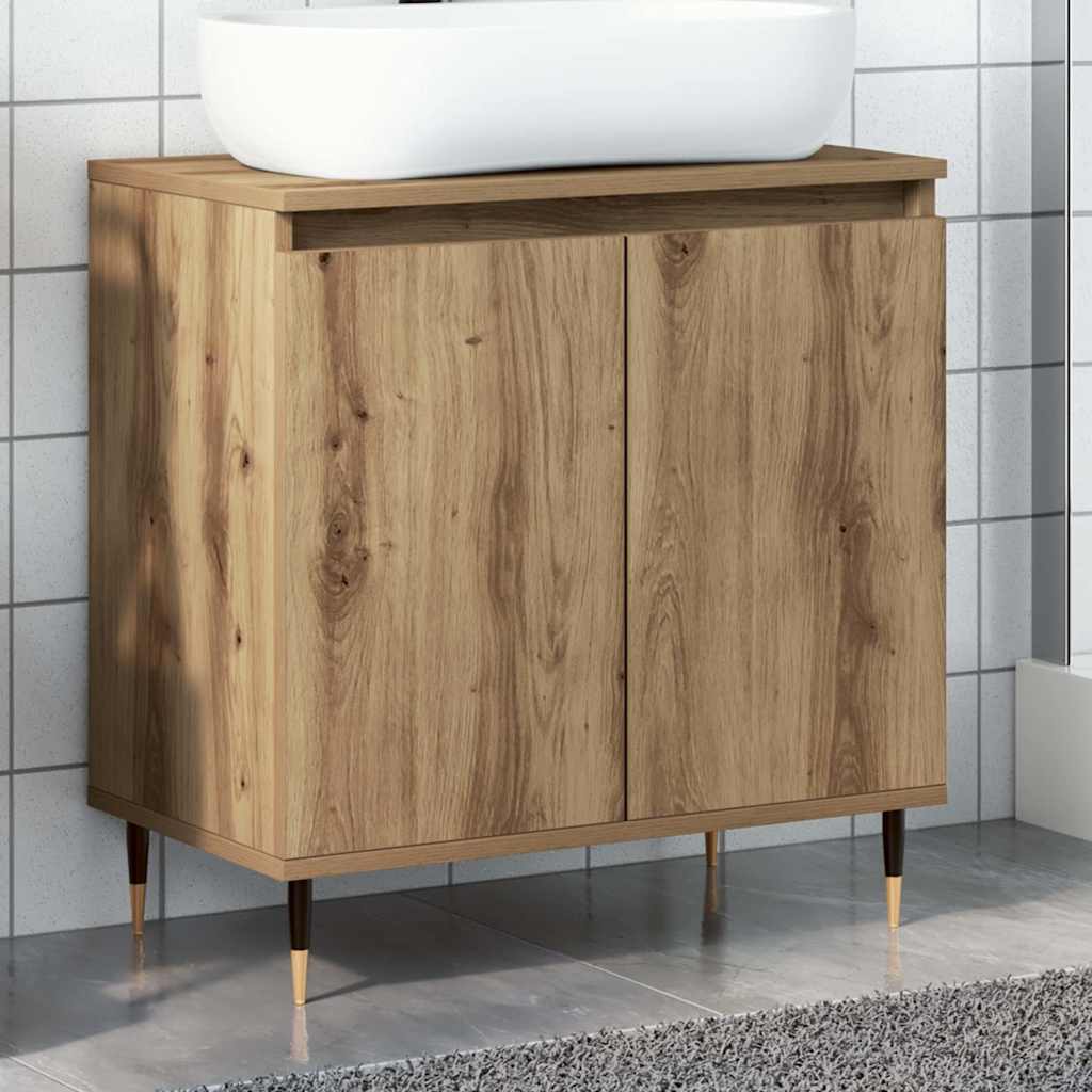 Badrumsskåp artisan ek 58x33x60 cm konstruerat trä