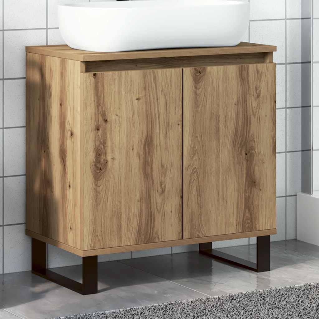 Badrumsskåp artisan ek 58x33x60 cm konstruerat trä