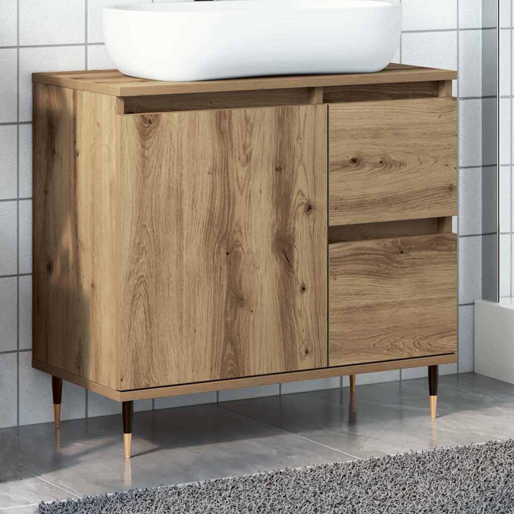 Badrumsskåp artisan ek 65x33x60 cm konstruerat trä