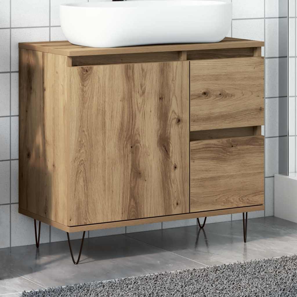 Tvättställsskåp artisan ek 65x33x60 cm konstruerat trä