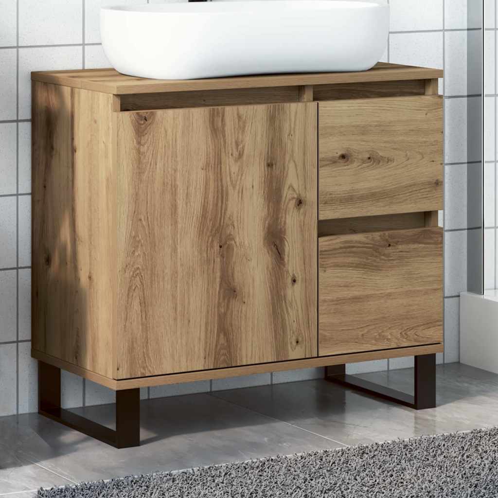 Tvättställsskåp artisan ek 65x33x60 cm konstruerat trä