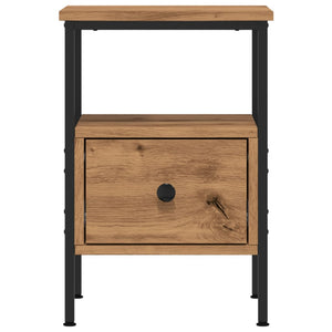 Sängbord 2 st ek 34x36x50 cm konstruerat trä