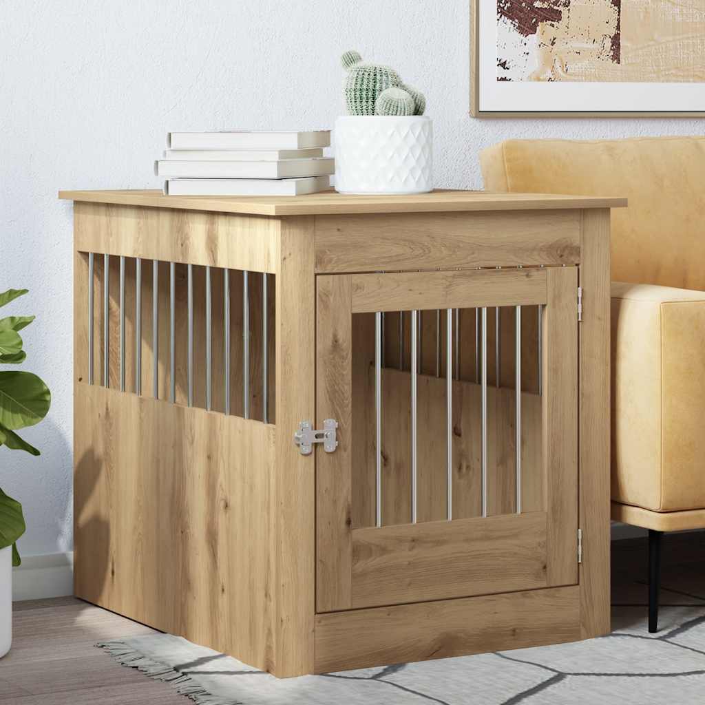 Hundbur artisan ek 64,5x80x71 cm konstruerat trä