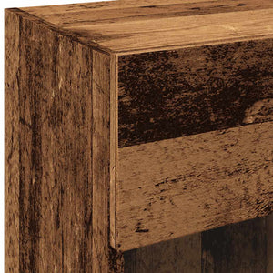 Nástenné skrinky s LED osvetlením pre TV 2 st åldrat trä 40x30x60,5 cm