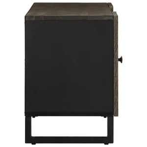 Tv-bänk svart 105x33x46 cm massivt mangoträ