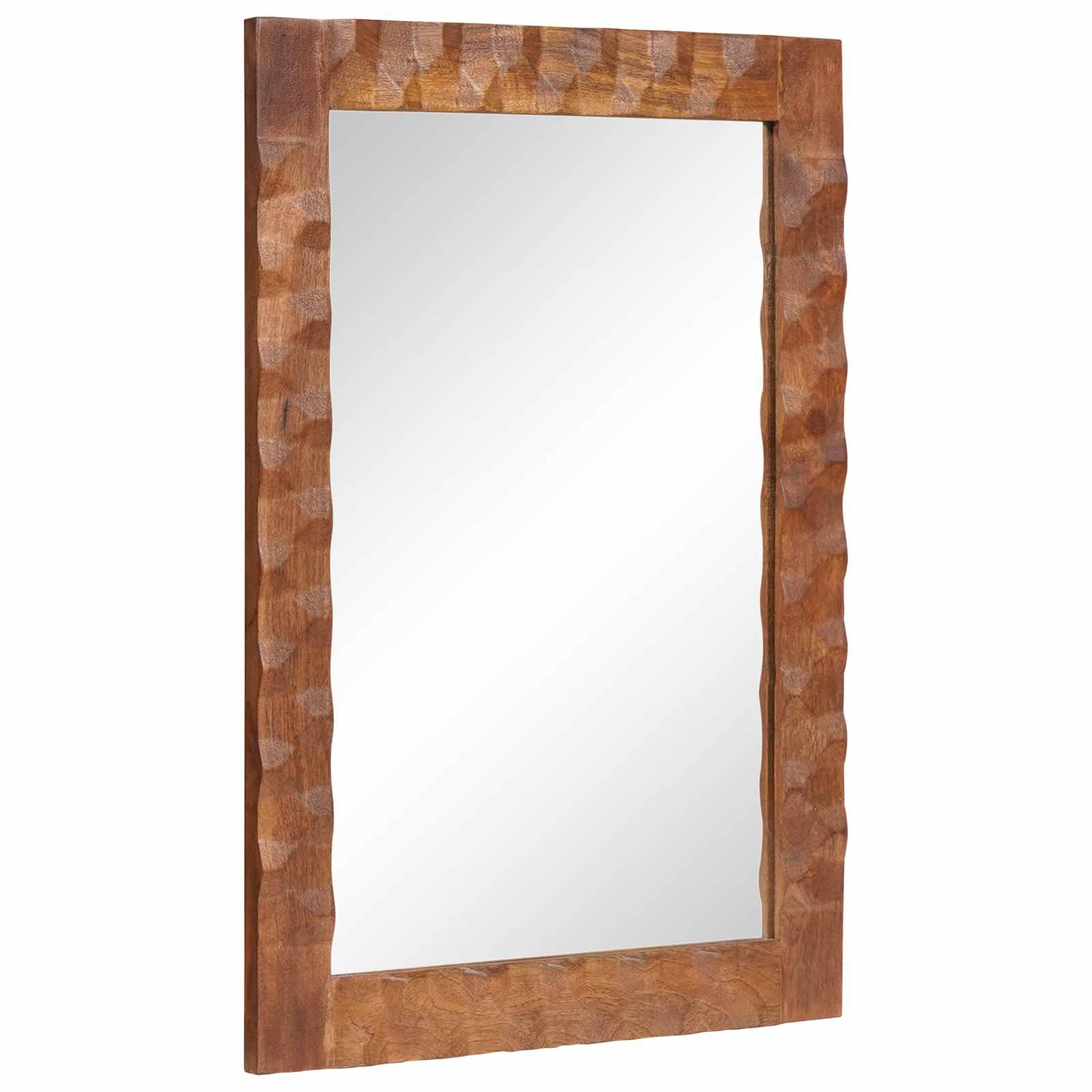 Badrumsspegel med spegel Acacia Brun Finish 50 x 70 x 2,5 cm