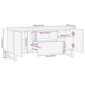 TV Enheter med låda Brun 105 x 33 x 46 cm Konstruerat trä