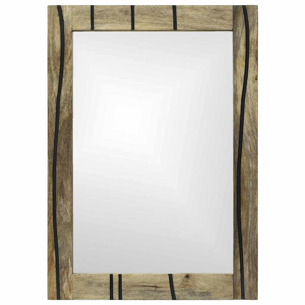 Badrumsspegel Rektangulär med spegel Naturlig 50 x 2,5 x 70 cm