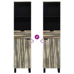 Badrumsskåp med handfat Vit 38 x 33 x 160 cm Konstruerat trä