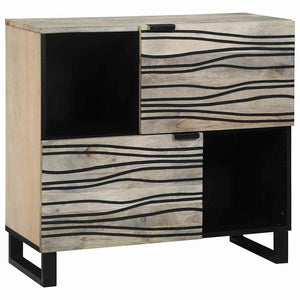 Sideboard Vit 80 x 33 x 75 cm massivt mangoträ
