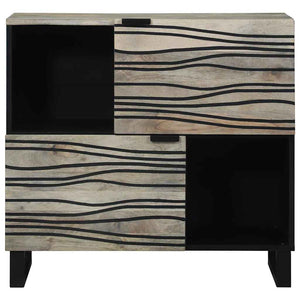 Sideboard Vit 80 x 33 x 75 cm massivt mangoträ