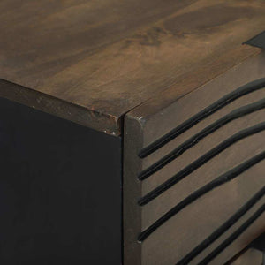 Nattduksbord 2 pcs Valnöt 40 x 33 x 46 cm Massivt akaciaträ