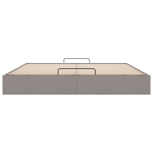 Ottoman sängram utan madrass taupe 160x200 cm tyg