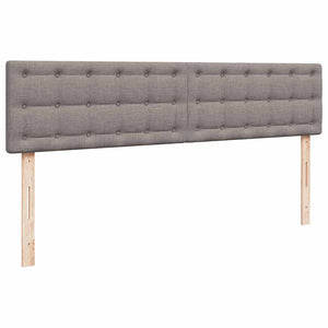 Ottoman sängram med madrasser taupe 180x200 cm tyg