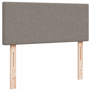 Ottomansk säng med madrass och LED-lampor taupe 120x190cm tyg